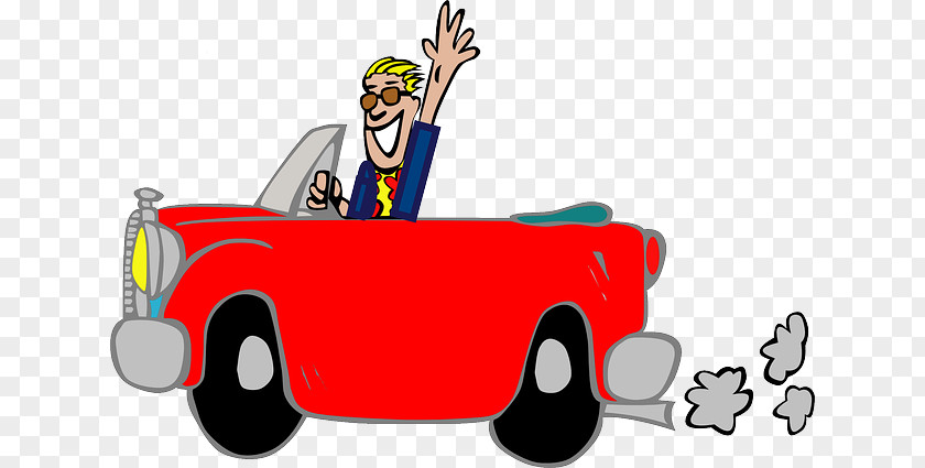 Funny Cars Cartoon Driving Vehicle PNG