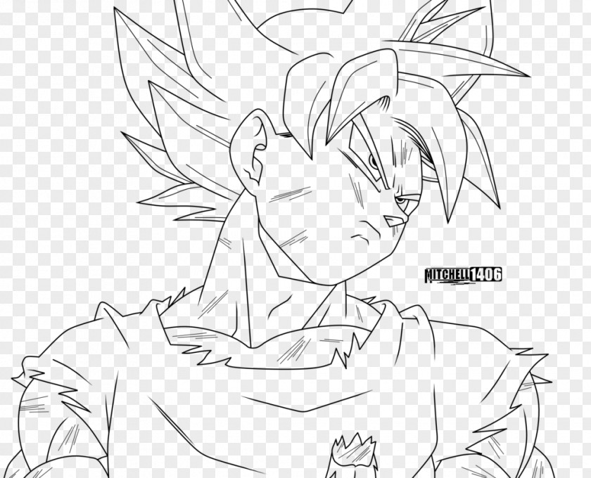 Line Art Goku Beerus Vegeta Drawing PNG