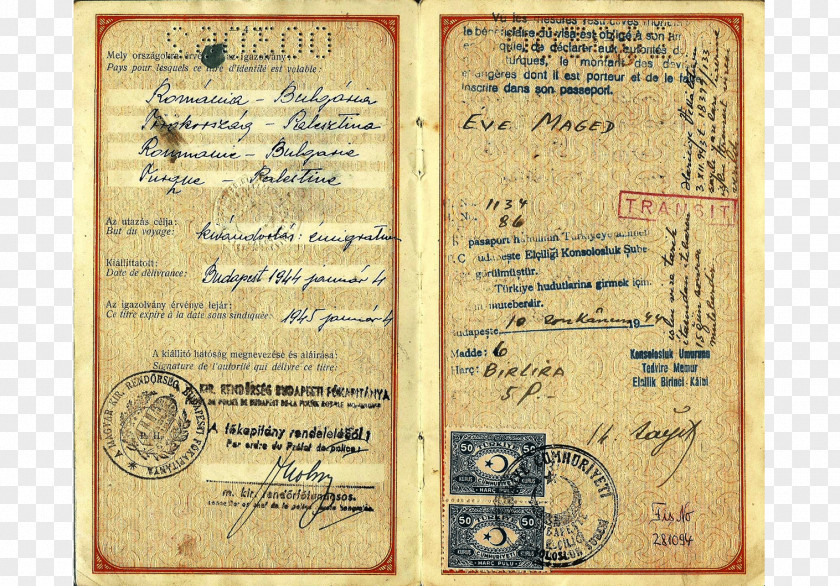 Passport Hungary Document Hungarian German PNG