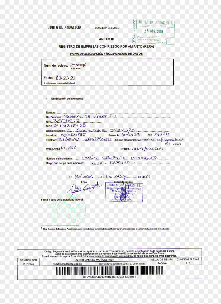 Environment General De Viales S.L. Document Akademický Certifikát Text Asbestos PNG