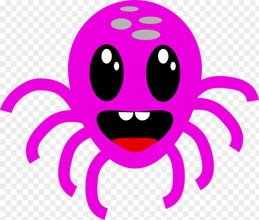 Octapus Emoticon Smiley Purple Clip Art PNG