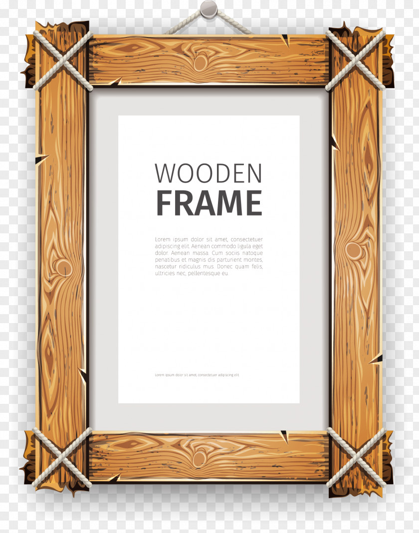 Wood Frame Picture Photography Illustration PNG