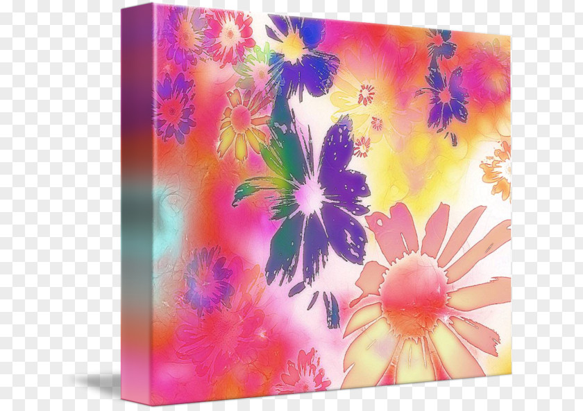Violet Floral Design Graphics Pink M PNG