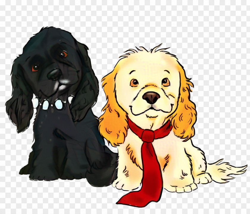 Puppy Love Field Spaniel Cat And Dog Cartoon PNG