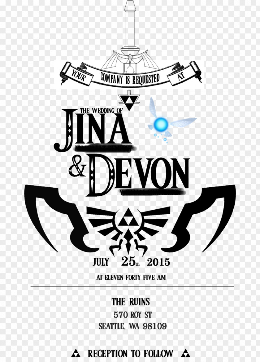 Save The Date Wedding Invitation Legend Of Zelda: Majora's Mask Logo Universe Zelda Triforce Illustration PNG