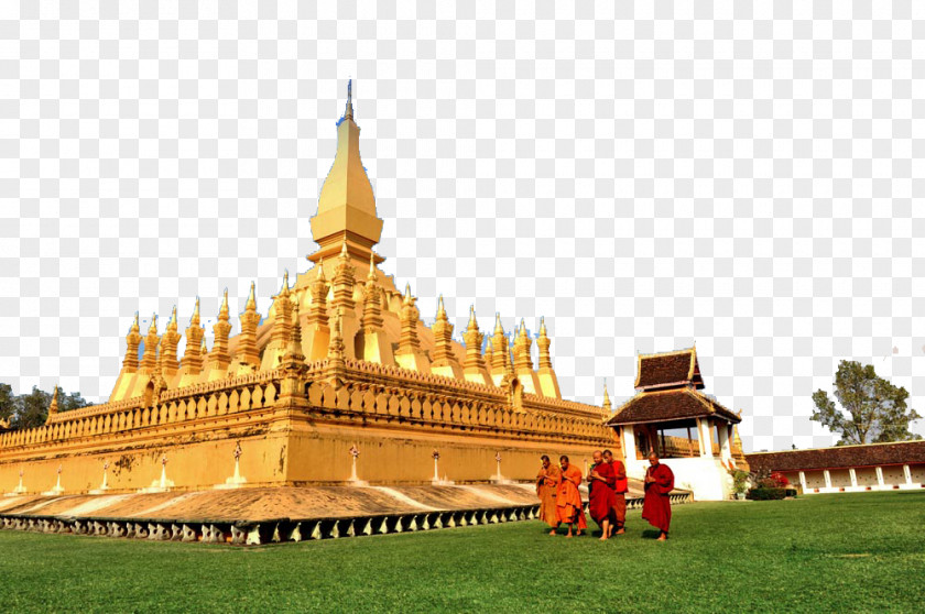 Thailand Golden Temple Scenery Pha That Luang Haw Phra Kaew Wat Si Saket Prabang Chiang Mai PNG