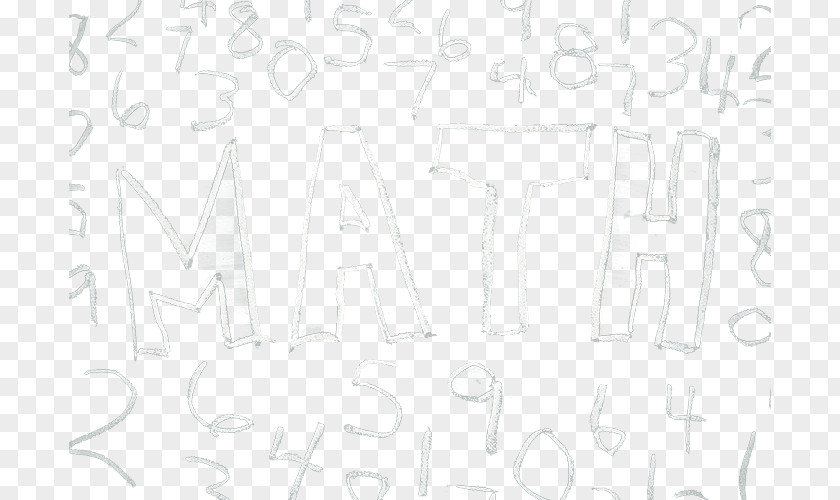 Chalk Numeric Letters White Pattern PNG