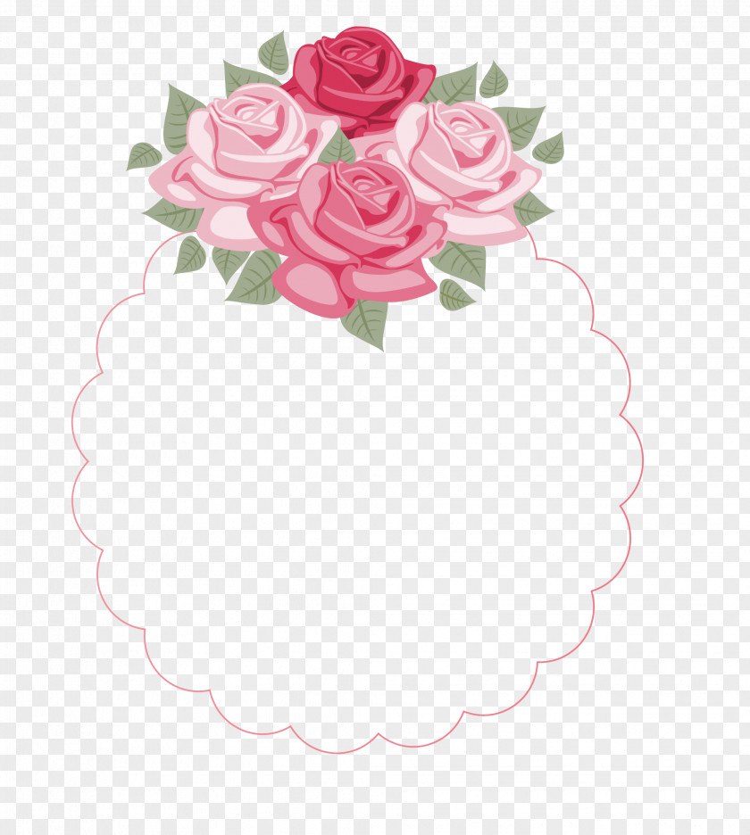 Romantic Floral Border Design Mothers Day Super Ring Message Fathers PNG
