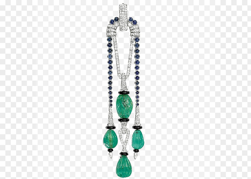 Emerald Brooch Pendant Jewellery Necklace Cartier PNG
