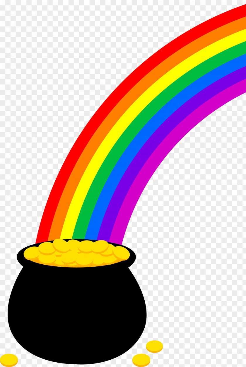 Free Rainbow Clipart Pot Of Gold Clip Art PNG