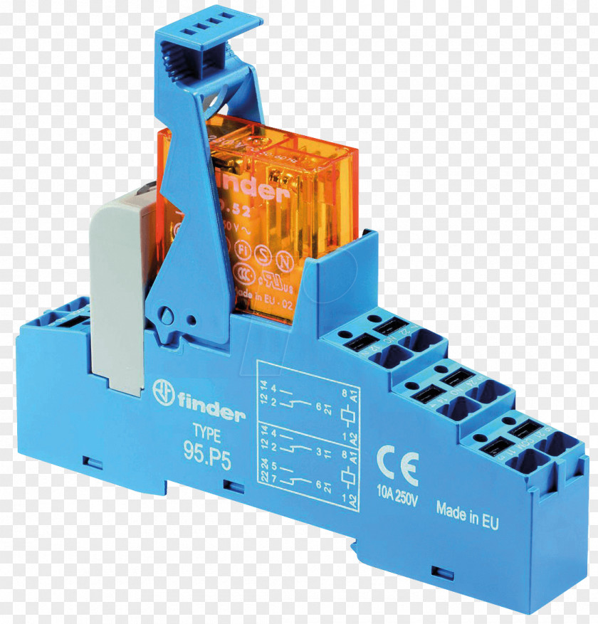 P5 High Voltage Interface Relays DIN Rail Finder Jmenovité Napětí PNG