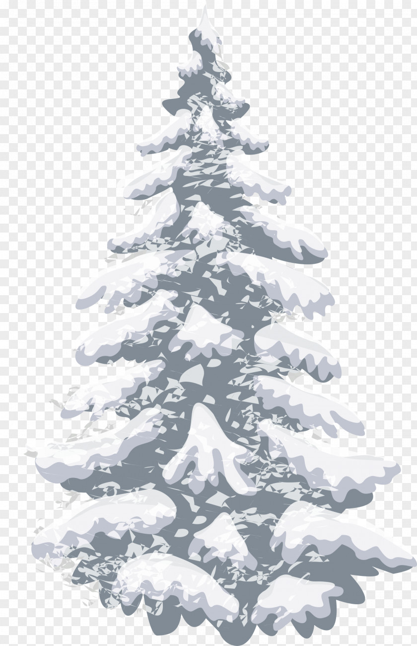 Simple Grey Christmas Tree Pine PNG
