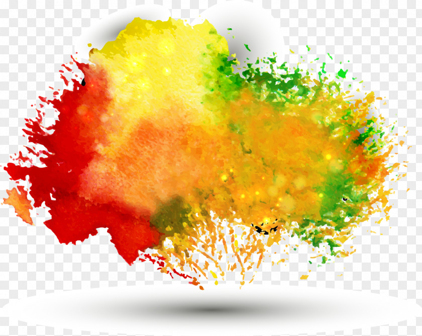Free Pull Multicolor Watercolor Background Ink Color PNG