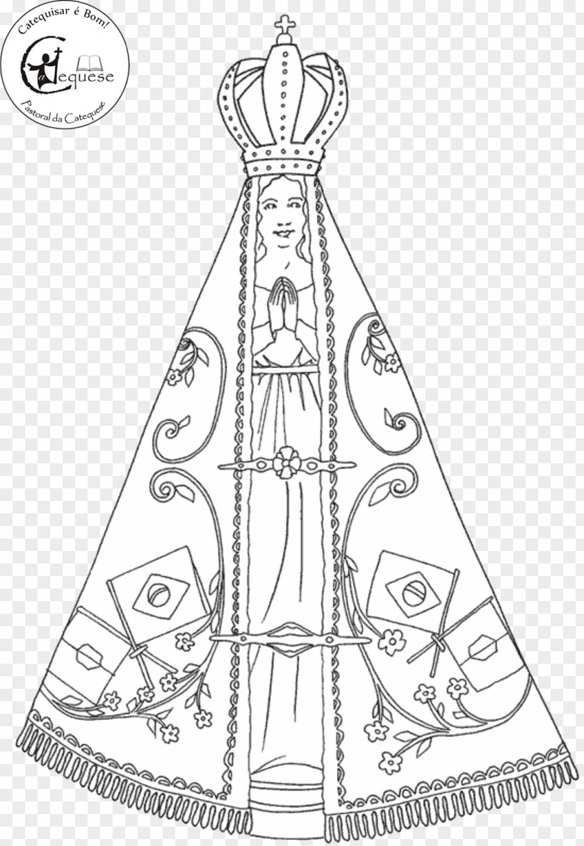 Painting Our Lady Of Aparecida Mediatrix All Graces Drawing PNG