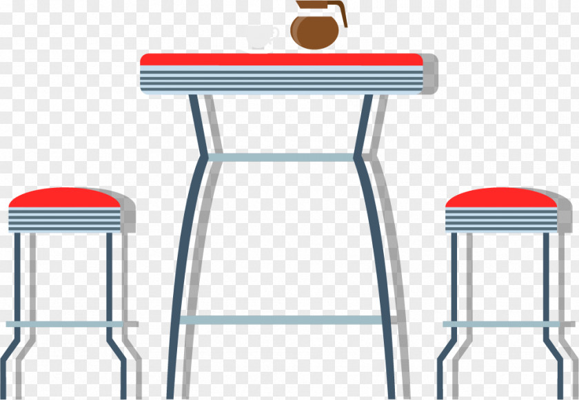Vector Hand-painted Coffee Table Clip Art PNG