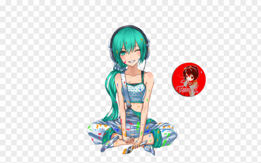 Hatsune Miku Vocaloid Rendering Cartoon PNG