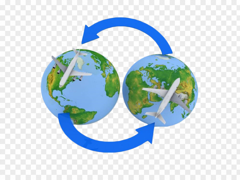 Blue Earth Air Airplane Travel Flight Royalty-free PNG