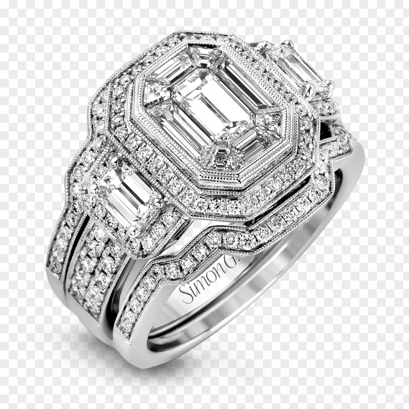 Wedding Set Diamond Ring Engagement PNG