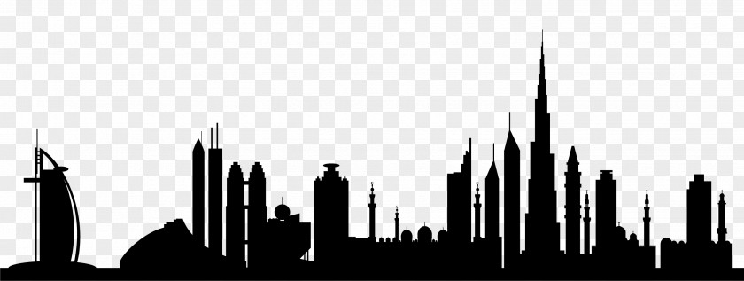 Dubai Burj Khalifa Skyline Silhouette Royalty-free PNG