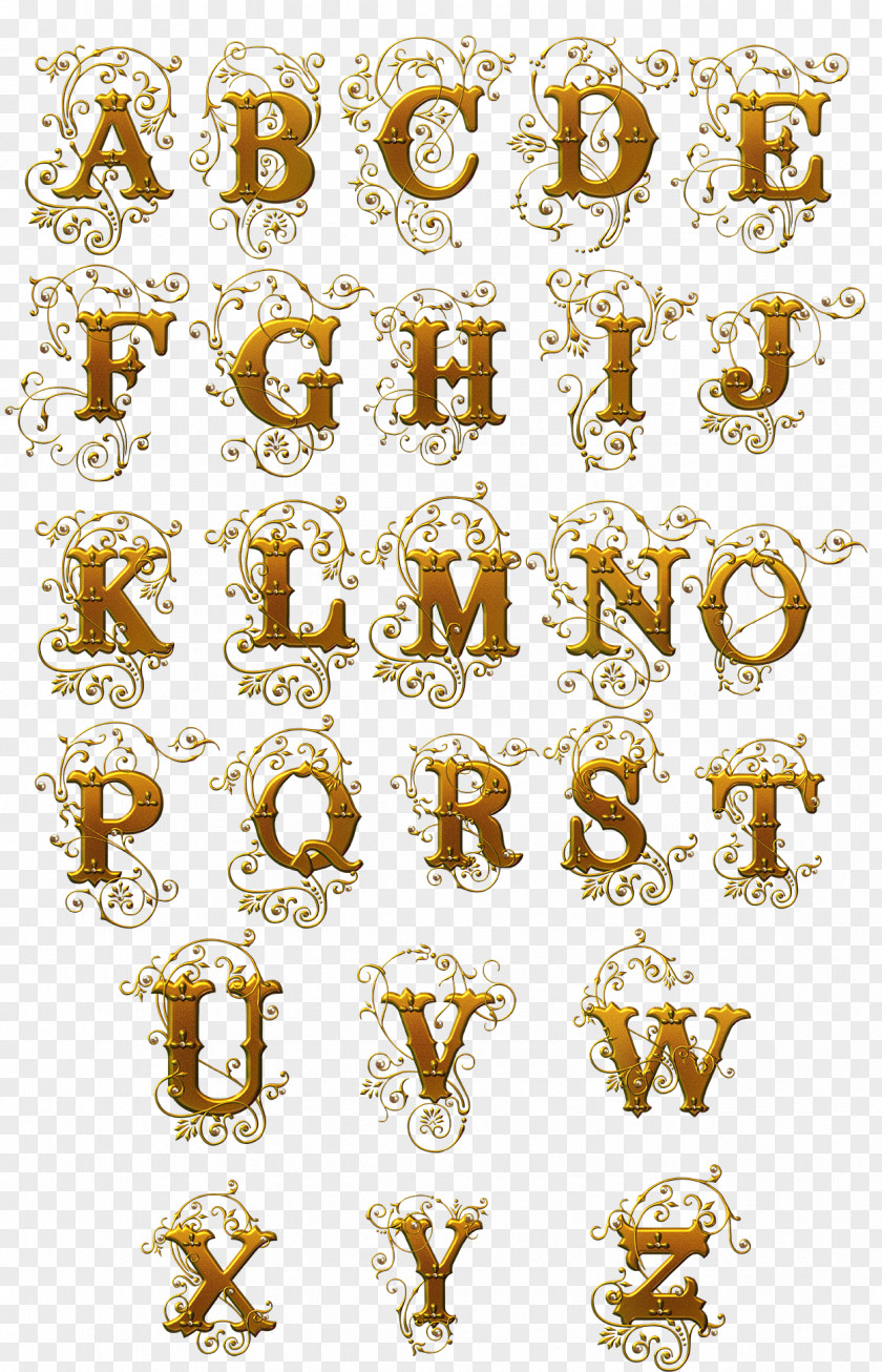 Gold Letters Effect Typeface Letter Download PNG