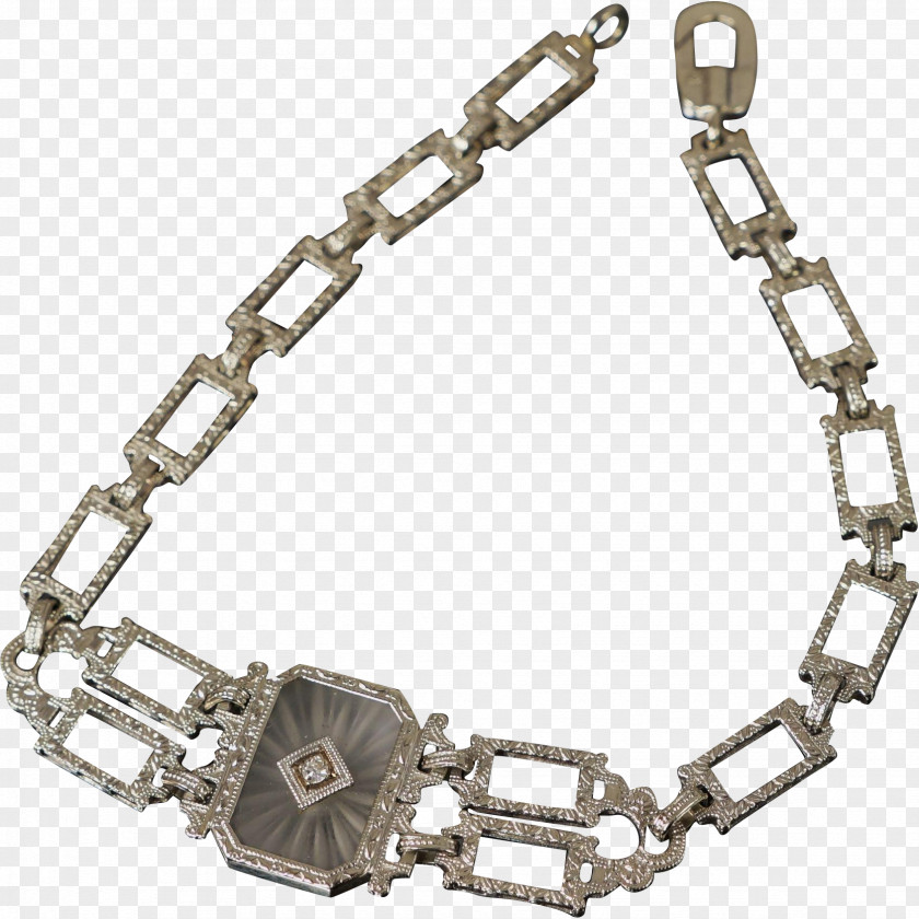 Jewellery Bracelet Silver Art Deco Chain PNG
