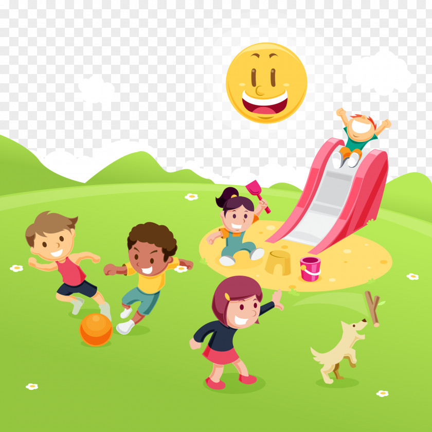 Children Play Illustration Child Park Game Download Euclidean Vector PNG