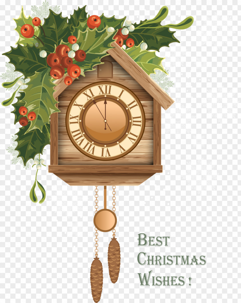 Christmas Wishes Cuckoo Clock Cuckoos Pendulum Clip Art PNG