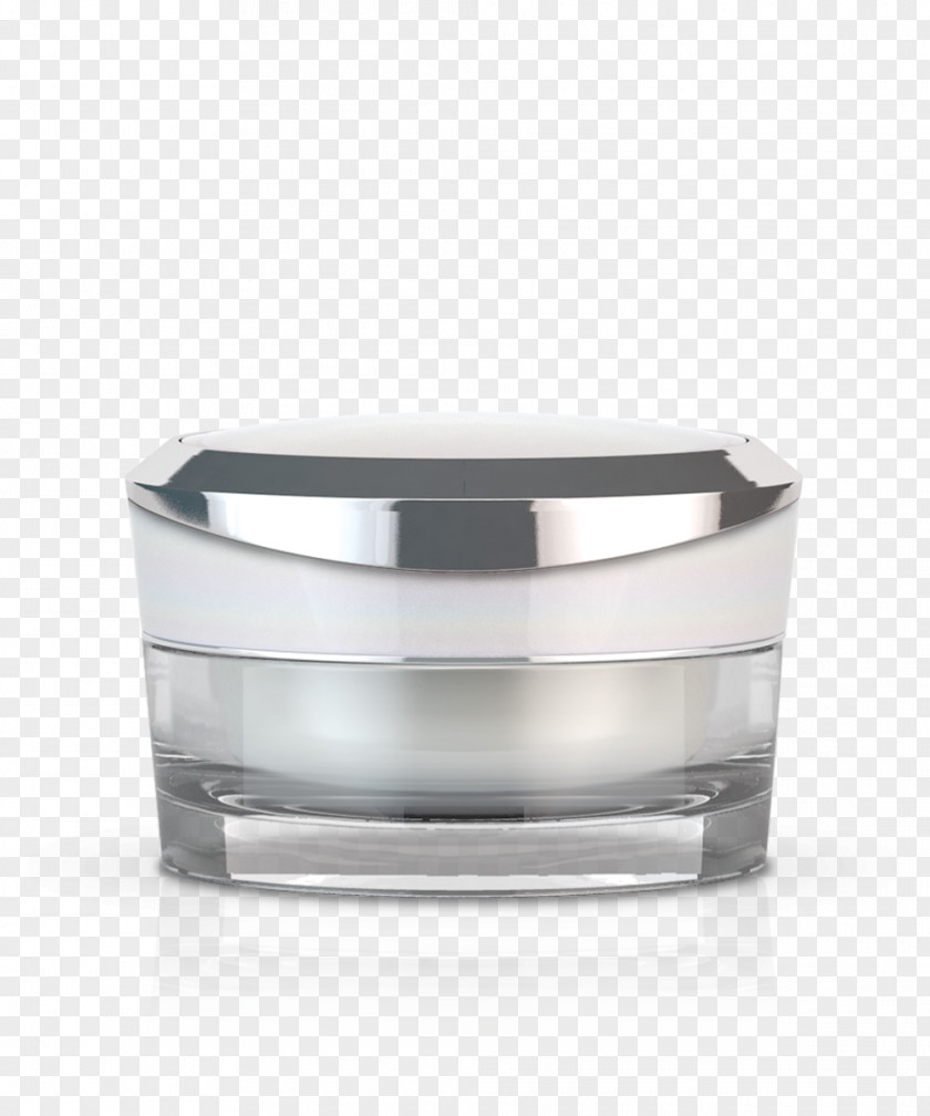 Cosmetic Packaging Cream Silver Lid PNG