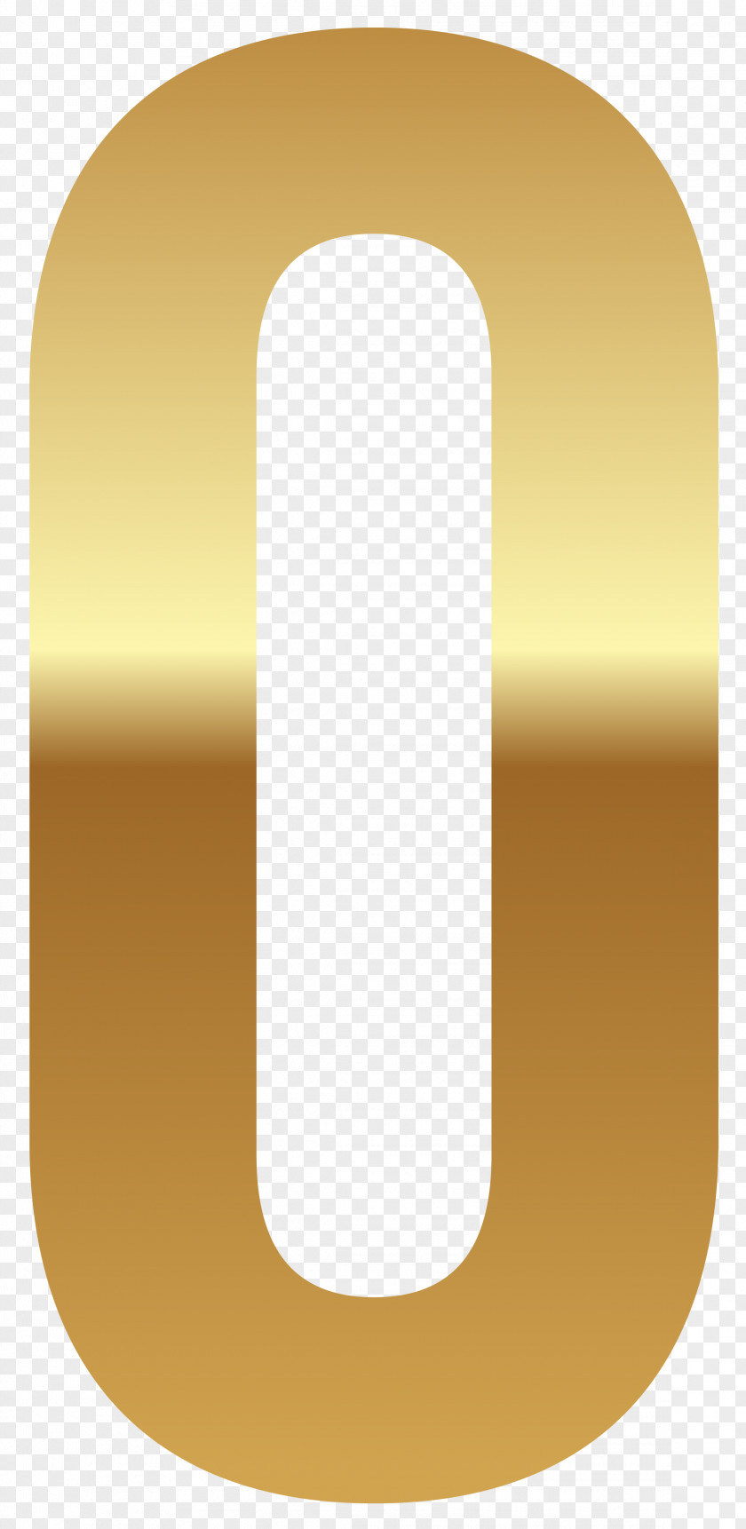 Gold Number 0 Clip Art PNG