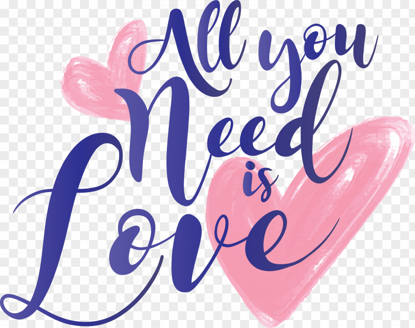 Valentines Day All You Need Is Love PNG