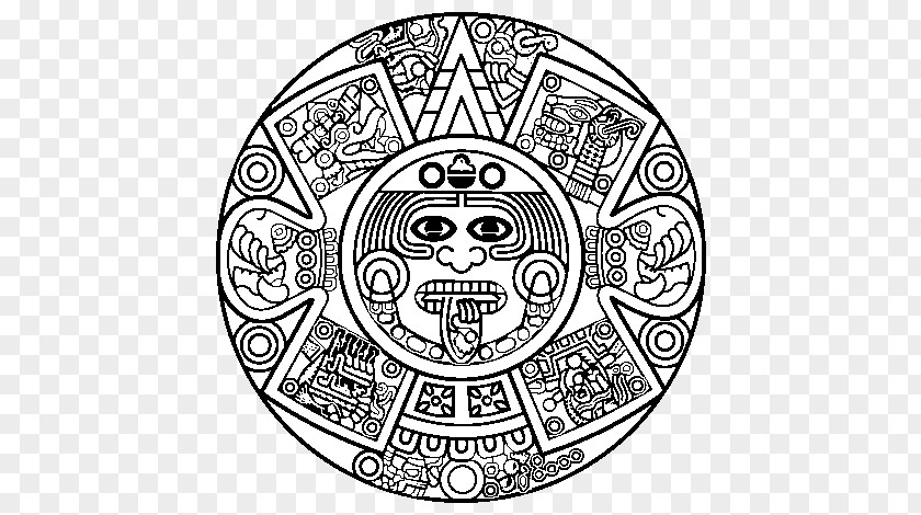 Aztec Calendar Stone Maya Civilization Drawing Mayan PNG