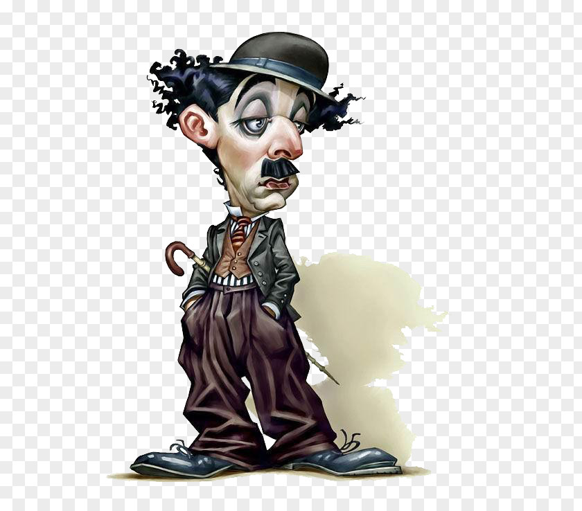Hand Painted Chaplin Mary Darly The Tramp Caricature Film PNG