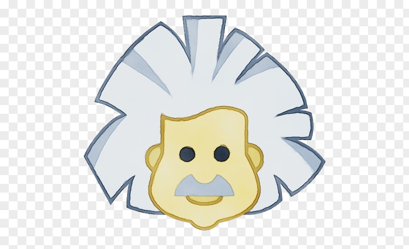 Smile Yellow Albert Einstein Cartoon PNG