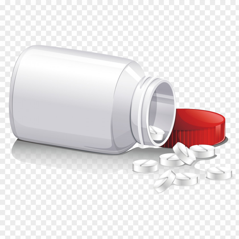 Vector Medicine Jar Pharmaceutical Drug Bottle Illustration PNG