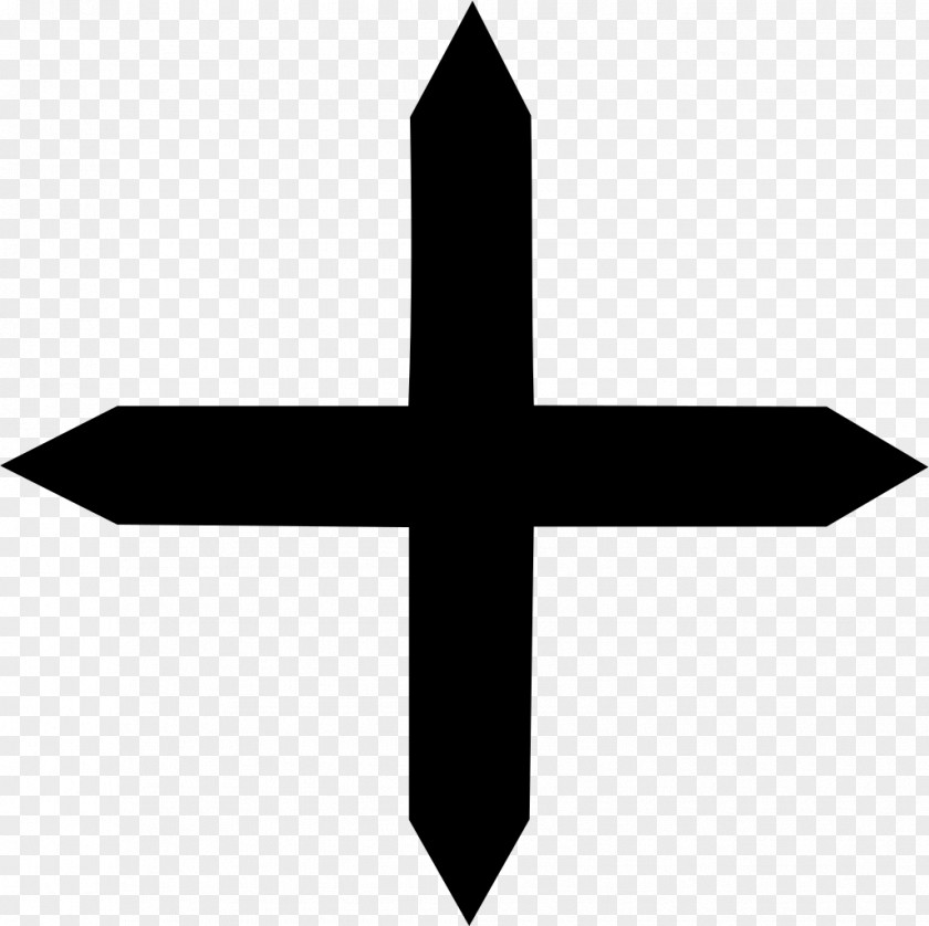 Crossed Arrow Cross Symbol PNG