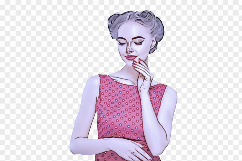 Style Fashion Design Shoulder Pink Illustration Neck Joint PNG