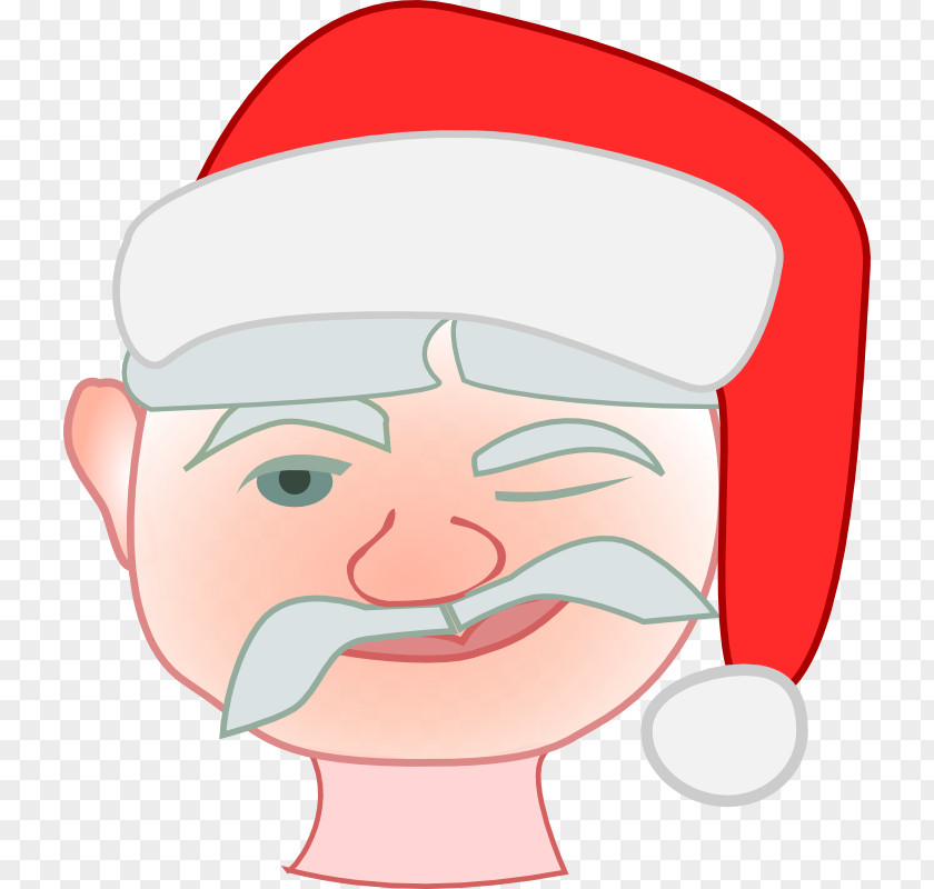 Winking Cliparts Santa Claus Wink Clip Art PNG