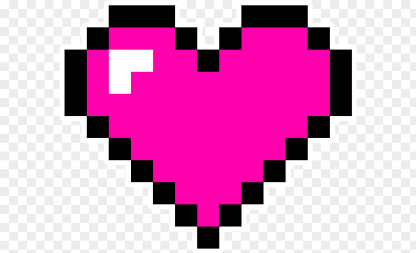 8 BIT T-shirt Heart PNG