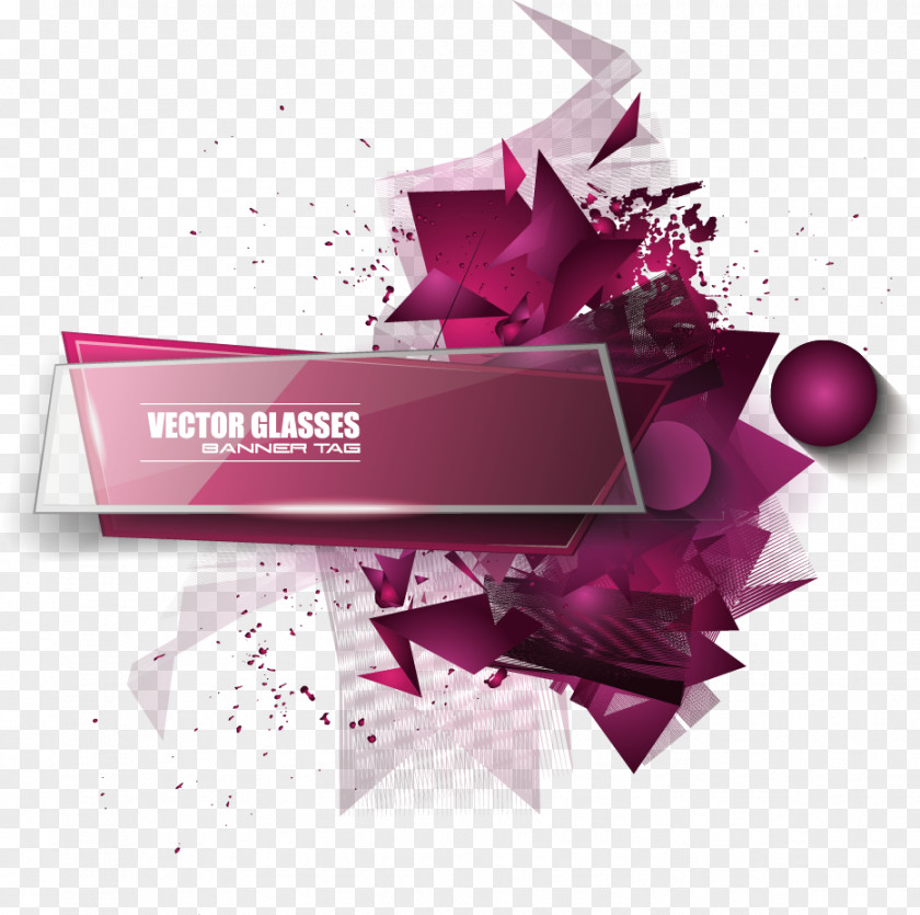Abstract Geometric Pieces Art Stock Illustration PNG