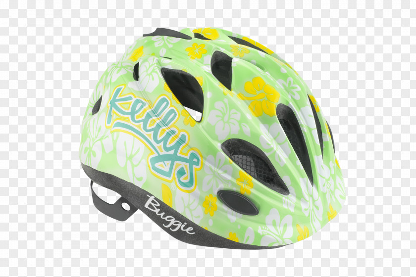 Bicycle Helmets Green White PNG