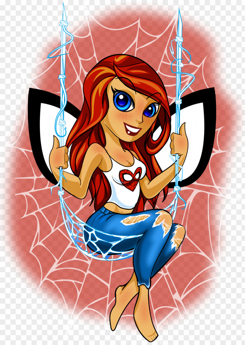 Mary Jane Watson Spider-Man T-shirt Art PNG