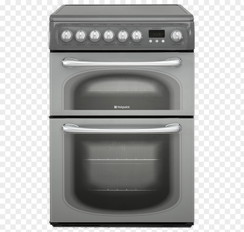 Oven Hotpoint 60he Cooker 60cm Electric Double Ceramic Hob PNG