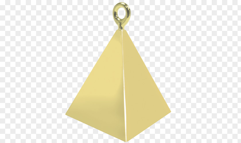 Pyramid Toy Balloon Weight Gold PNG