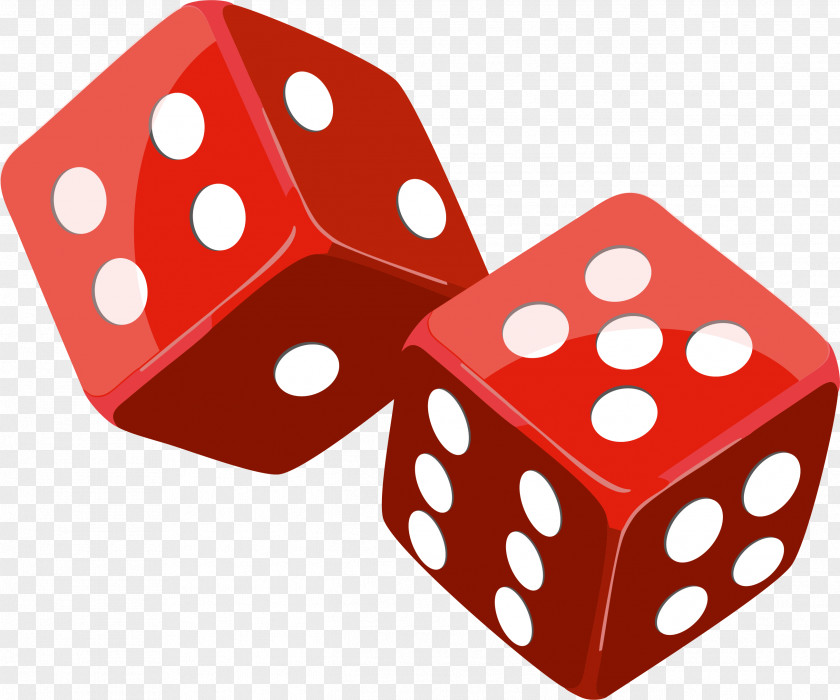 Red Vector Dice Game Clip Art PNG