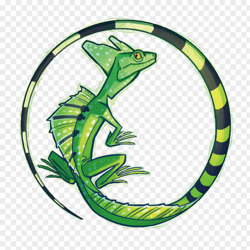 Vector Green Lizard Reptile PNG