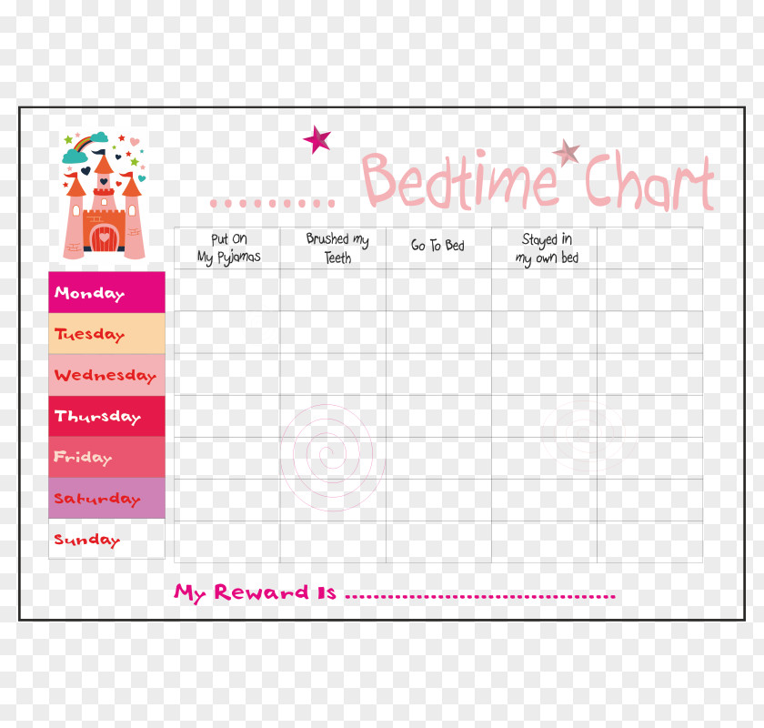 Bedtime Toilet Training Child Chore Chart Progress PNG