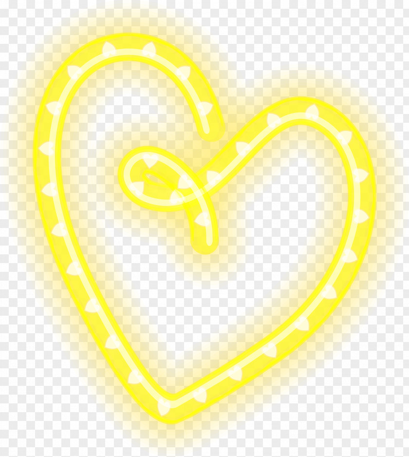 Hand Painted Yellow Love Halo Font PNG