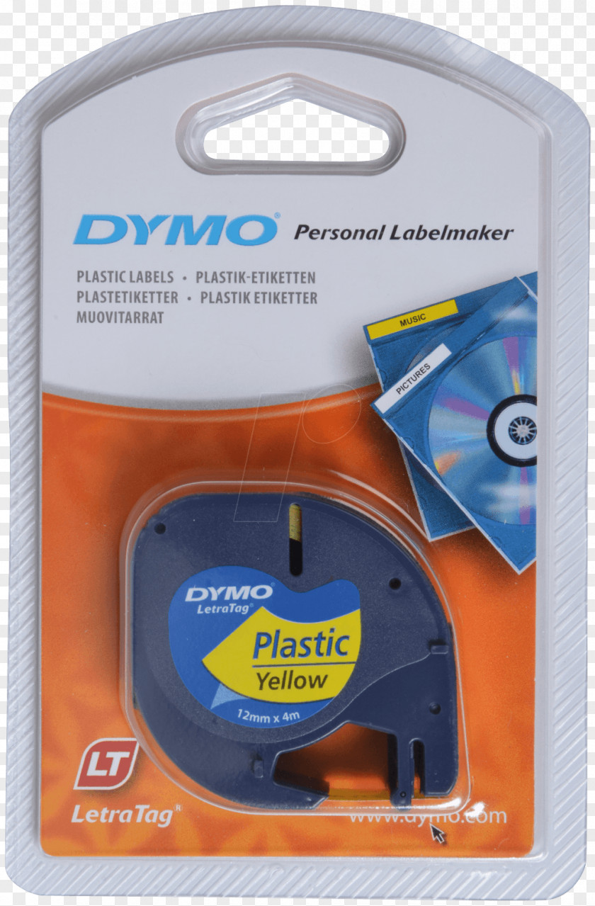 Yellow Tape Adhesive Paper DYMO BVBA Label Printer PNG