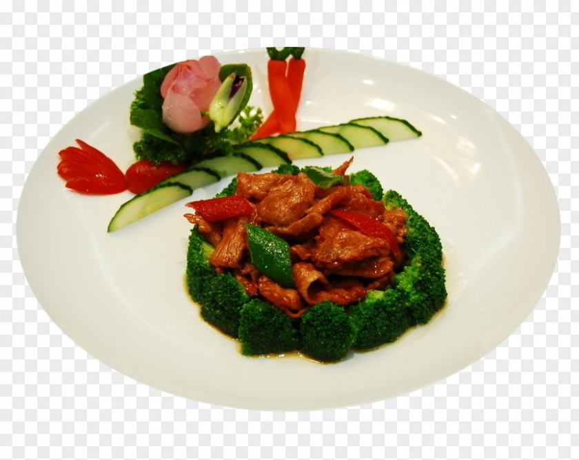 Broccoli Stir Fried Meat Vegetarian Cuisine Rice Schnitzel Asian Chili Con Carne PNG