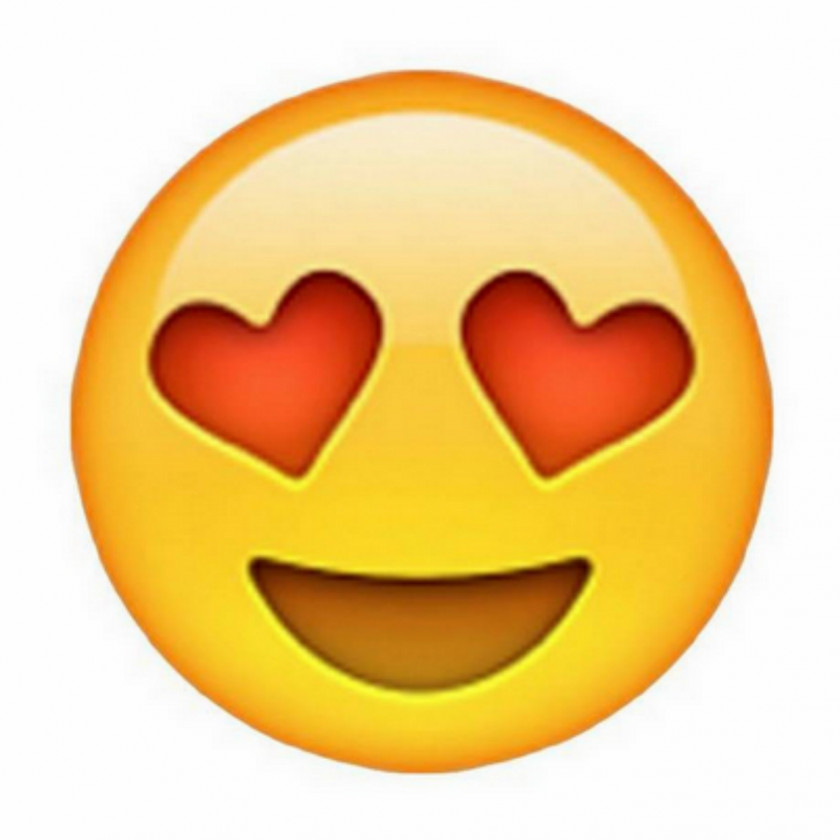 Emoji Heart Eye Smiley Face PNG